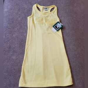 NWT Puma Girl's 6 XS Yellow Racerback Dress Glitter Logo Nwt